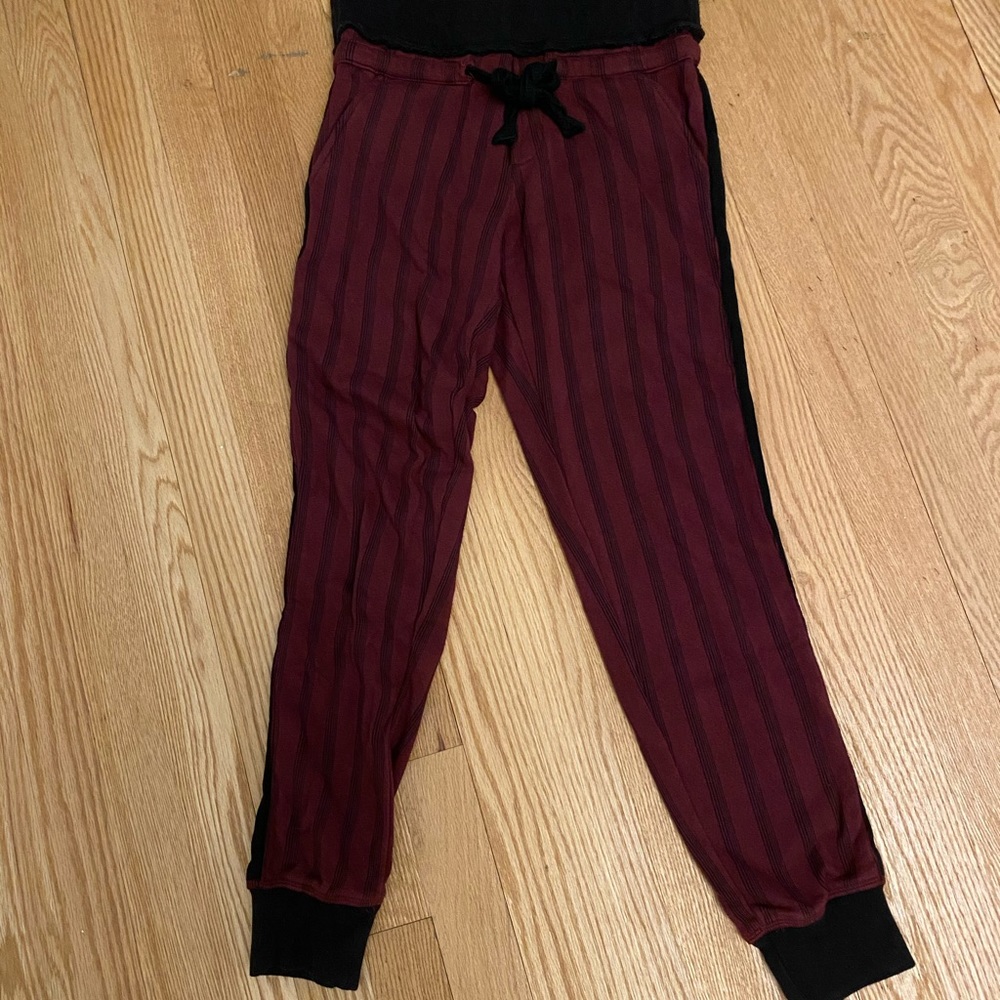 Kooples Joggers Stripe Dark Red, size 1